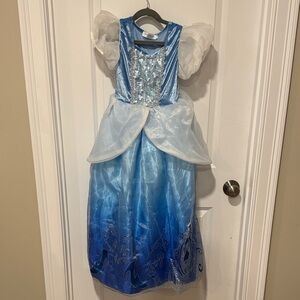 Blue and White Cinderella Kids Princess Costume
